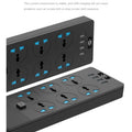 2024New T12 Power Strip Multifunctional High Power 3000W US Plug Smart Power Socket Adapter With 4 USB Port For Car Electronics